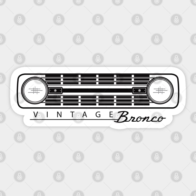 Vintage 1977 Bronco Grill Sticker by RBDesigns